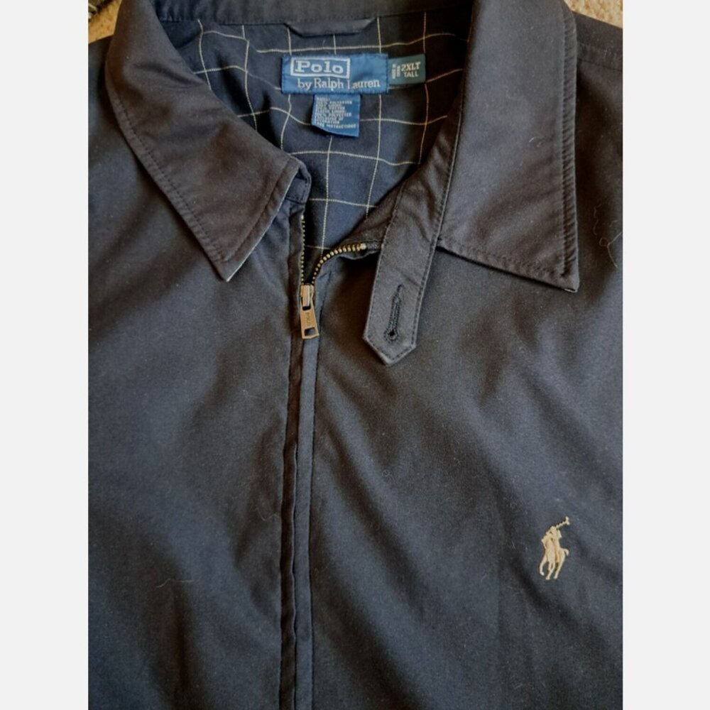Men's Size 2XLT Polo Ralph Lauren Black Zip Up Jacket Basic Shacket